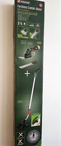 مقص باركسايد الذكي للعشب والشجيرات 2 في 1 - Parkside Cordless Combi-Shear